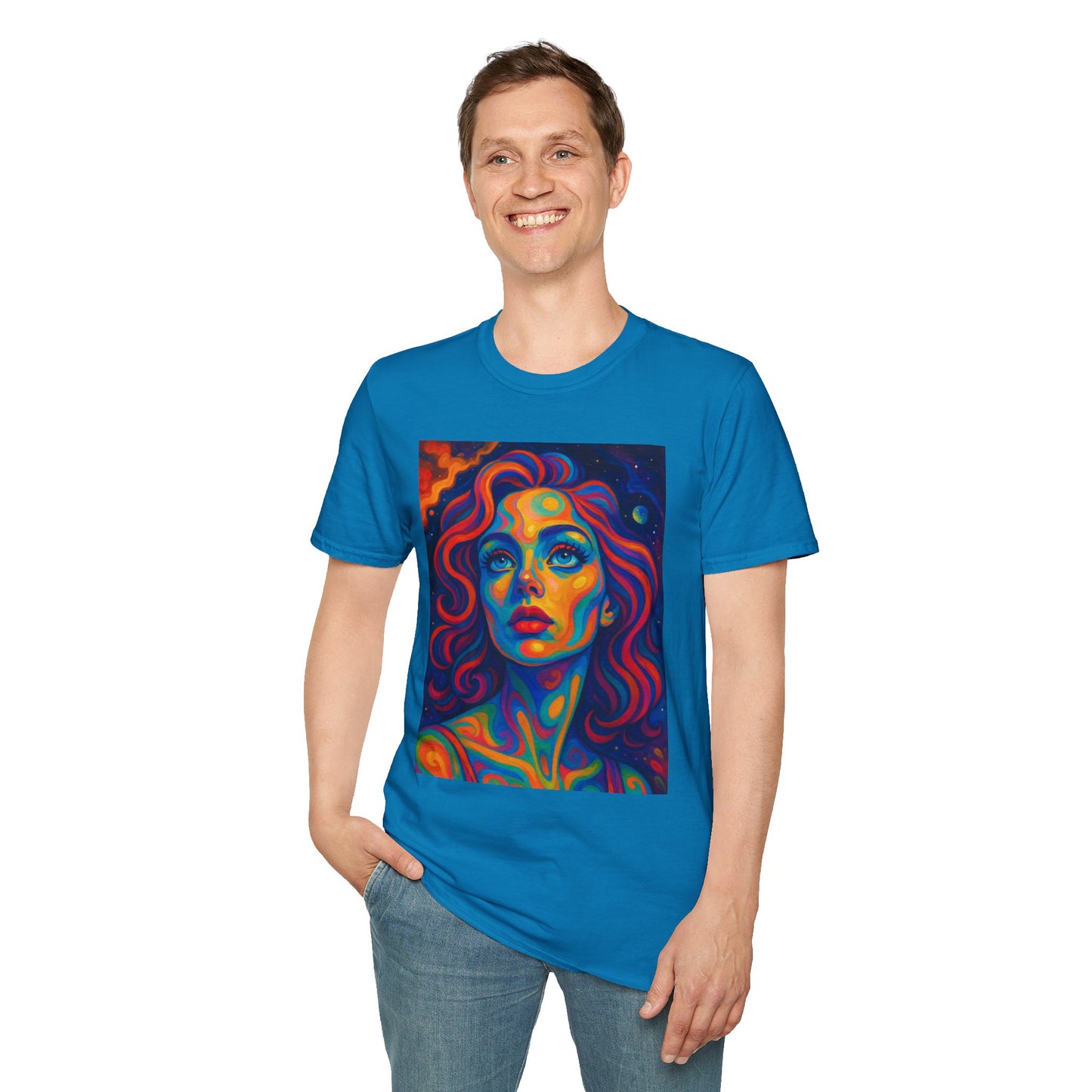 Psychedelic Woman Face Shirt | Trippy Pop Art T-Shirt | Colorful Surreal Portrait Tee | Gift for Art Lovers