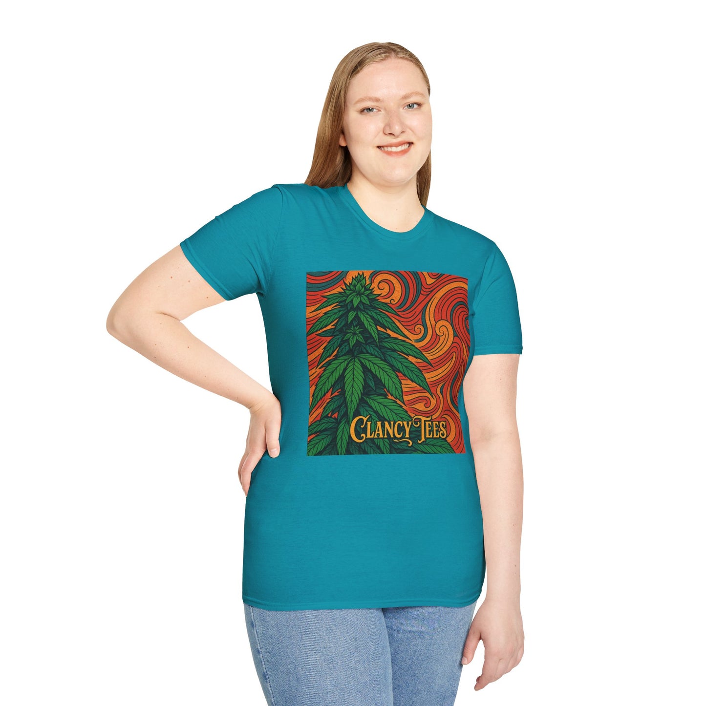 Artistic Cannabis Unisex T-Shirt | Chill Vibes | Eco-Friendly Tee | Gift for Smokers | Festival Wear | Casual Style