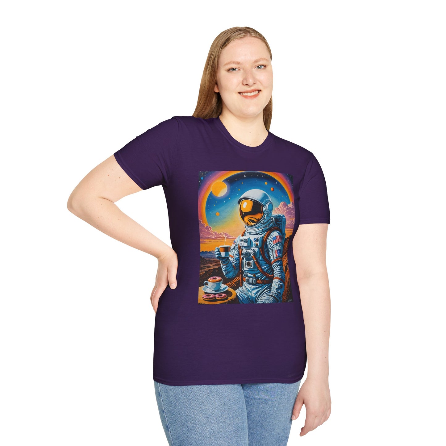 Astronaut-Themed Unisex T-Shirt, Space Lover Gift, Casual Tee, Galaxy Art Shirt, Unique Graphic Tee, Perfect for Birthdays