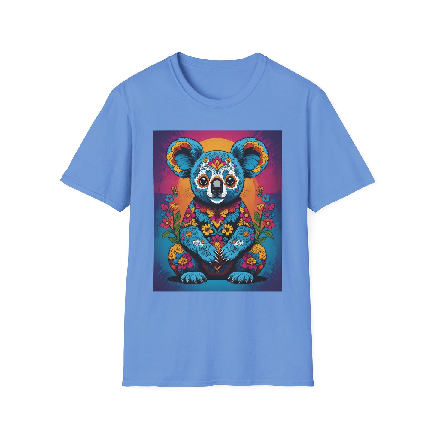 Psychedelic Koala T Shirt Trippy Animal Graphic Tee Colorful Festival Top Gift for Nature Lovers