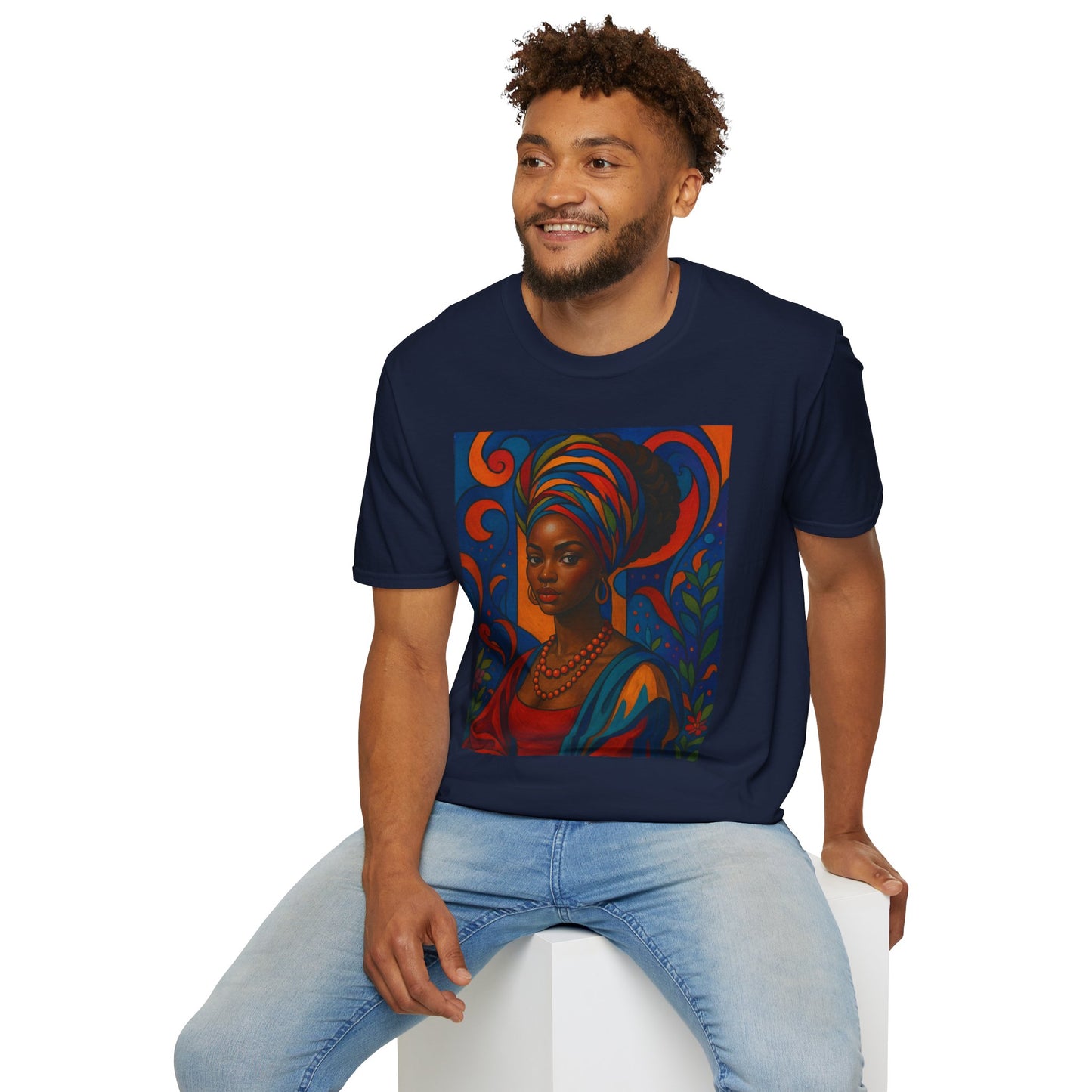 Afrocentric Queen T Shirt Bold Colorful African Art Tee for Black Women Melanin Magic Lovers Cultural Pride Streetwear and Afro Art Enthusiasts