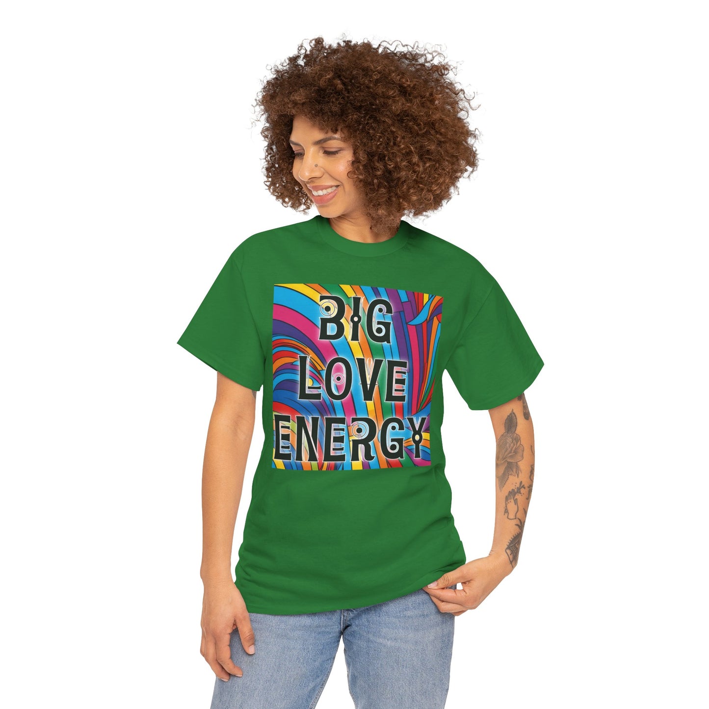 Big Love Energy Tee – Bold Rainbow Graphic T-Shirt
