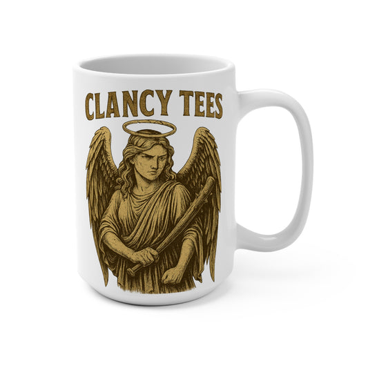 Angel Warrior Coffee Mug Gothic Ceramic Cup Mythical Artwork Gift