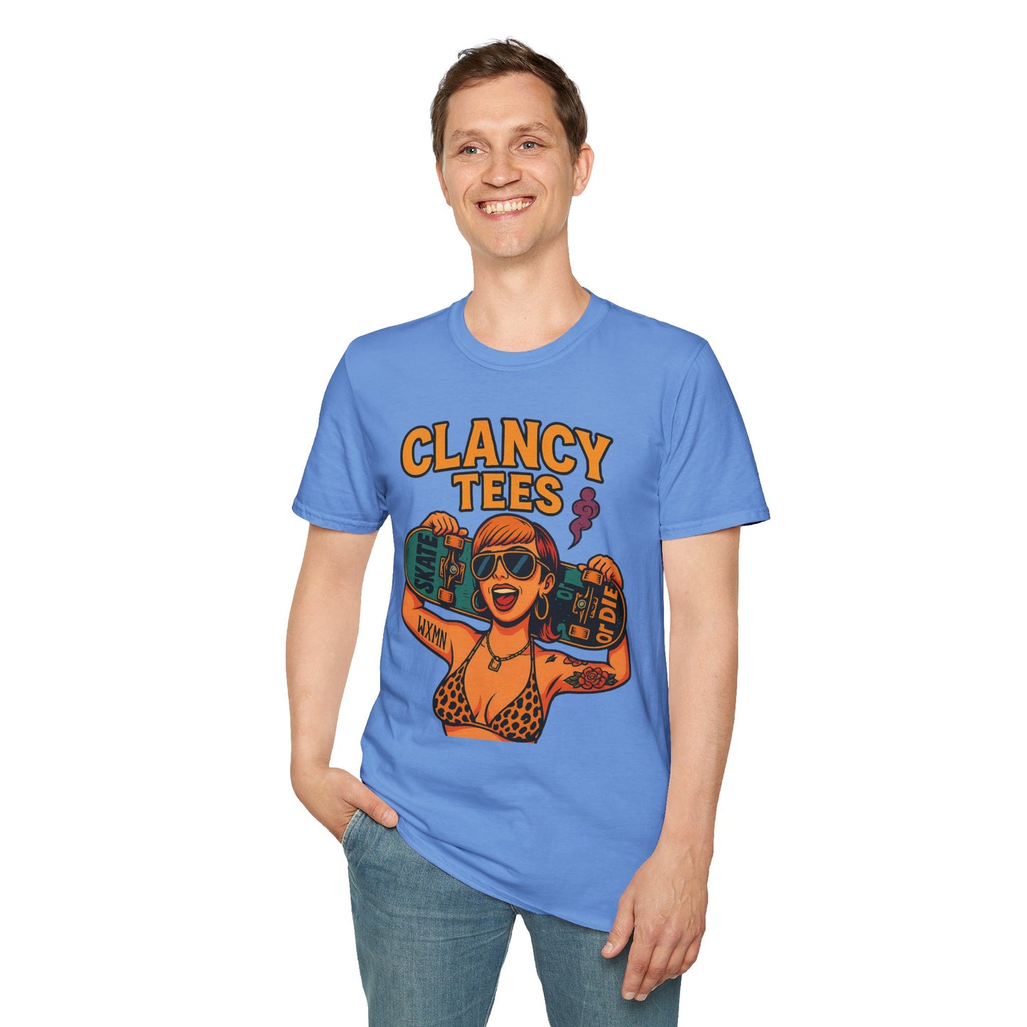 Trendy Graphic Tee, Vintage Skateboarding Shirt, Casual Summer Top, Perfect for Skate Enthusiasts, Streetwear Wardrobe