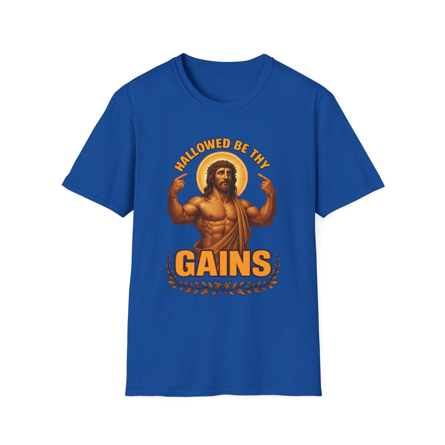 Jesus Gains Unisex T-Shirt, Funny Fitness Tee, Motivational Gym Shirt, Workout Apparel, Religious Gift, Christian Humor Clothing
