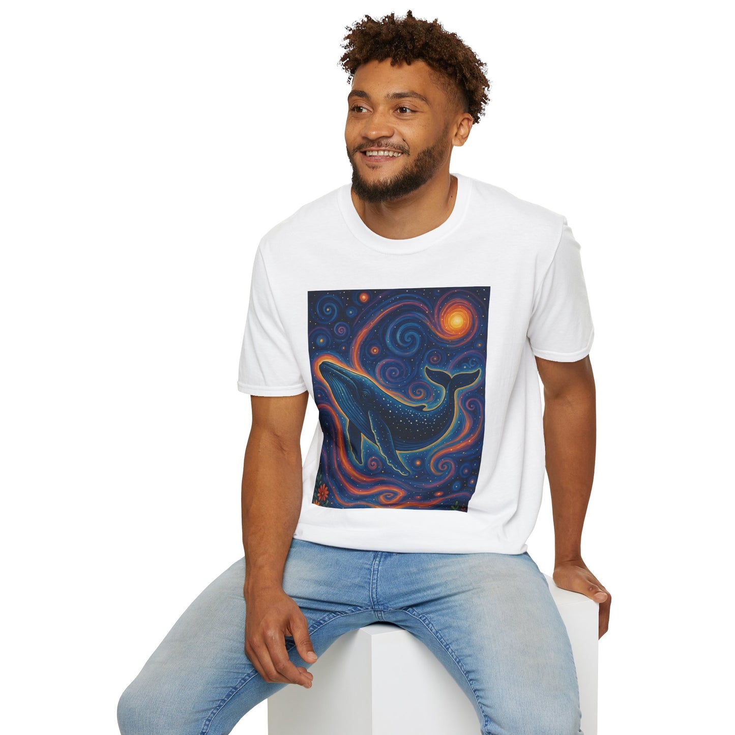 Cosmic Whale T-Shirt – Surreal Space Ocean Graphic Tee – Spiritual Whale Shirt Gift for Dreamers, Stargazers, Nature Nerds & Trippy Art Collectors