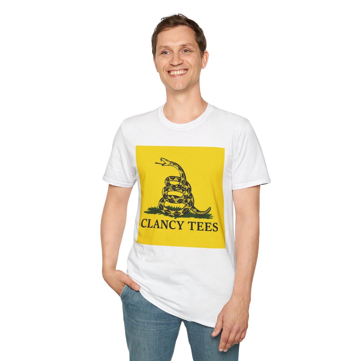 Coiled Snake Parody Tee – Satirical Rattlesnake Shirt – Gift for Sarcastic Rebels, Libertarian Dropouts, and Political Burnouts