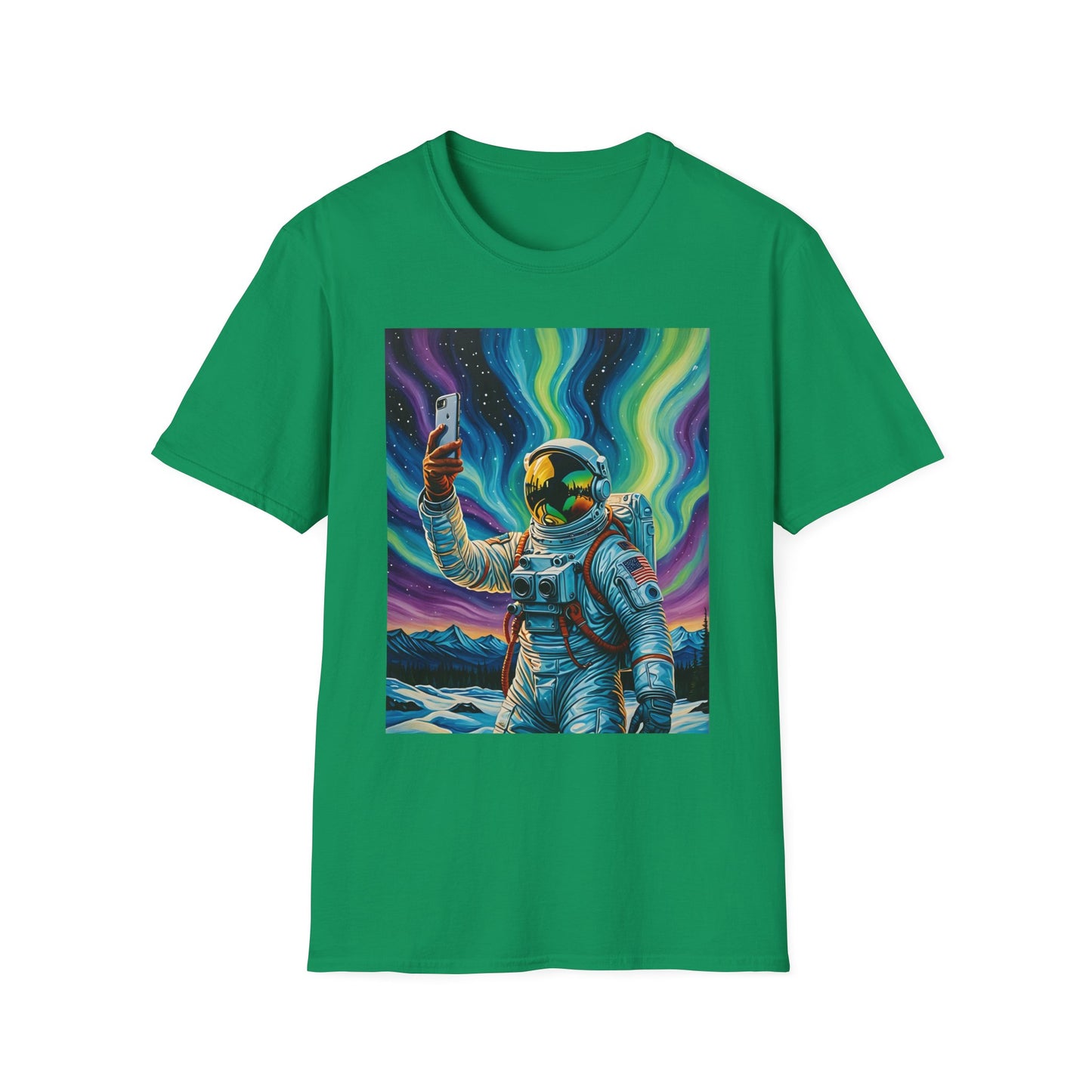 Vibrant Astronaut T-Shirt - Cosmic Vibes, Space Lover Gift, Unisex Casual Wear, Unique Graphic Tee, Festival Fashion