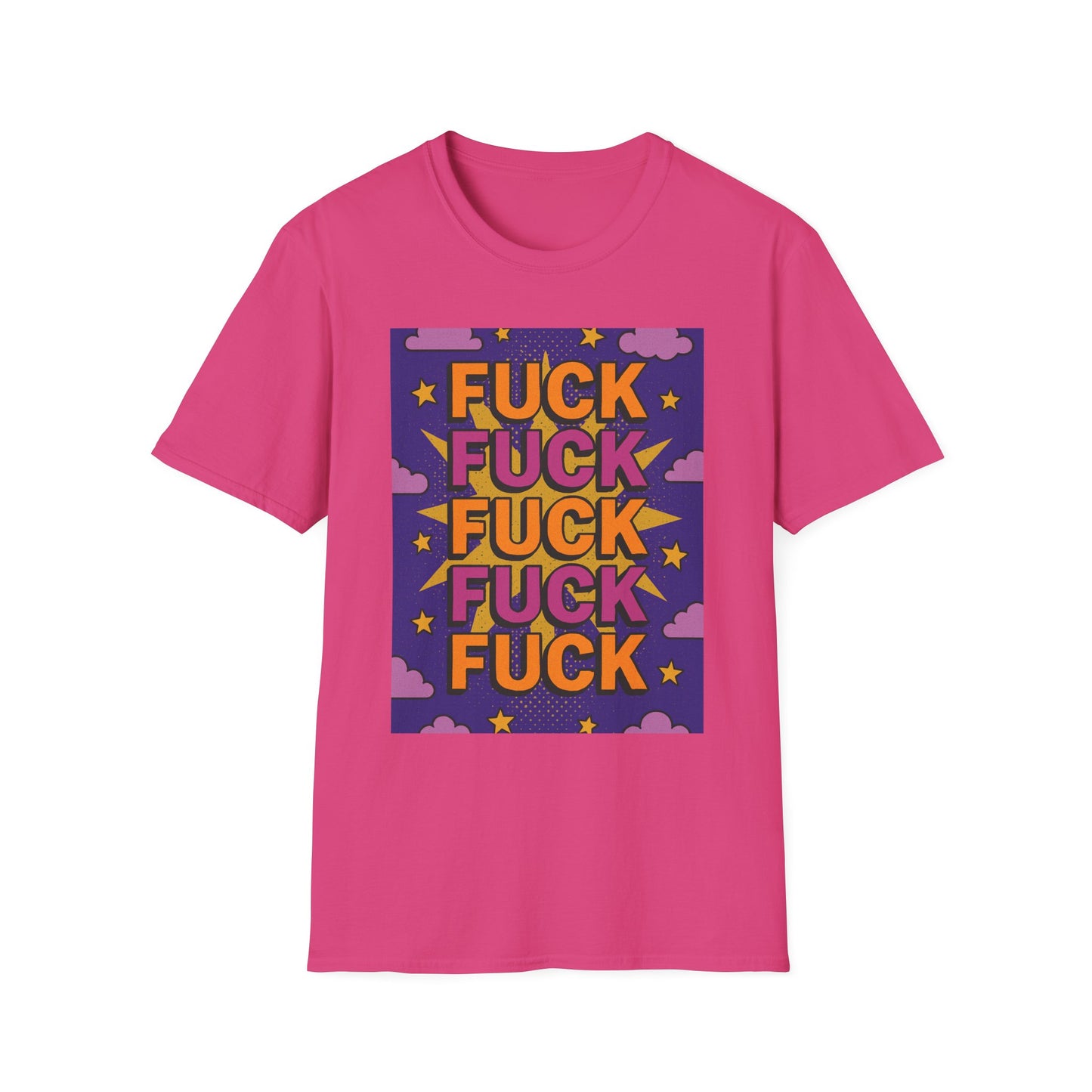 Stacked Fuck Shirt – Funny Profanity Graphic Tee for Overstimulated Adults, Stress Relief Wear, Gift for Burnouts, Cynics, and Sarcastic Friends