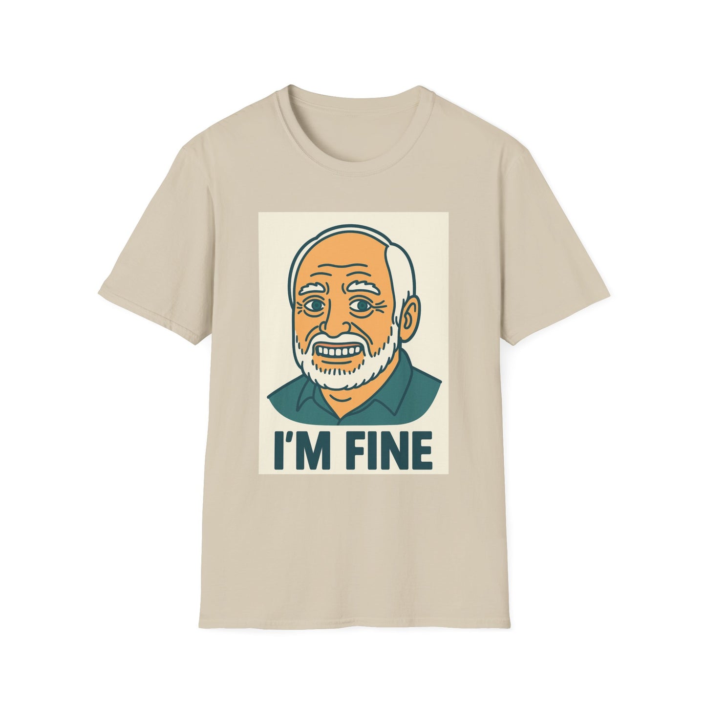 Humorous Unisex T-Shirt - 'I'M FINE', Funny Gift, Casual Wear, Everyday Humor, Father's Day Tee, Gift for Dad