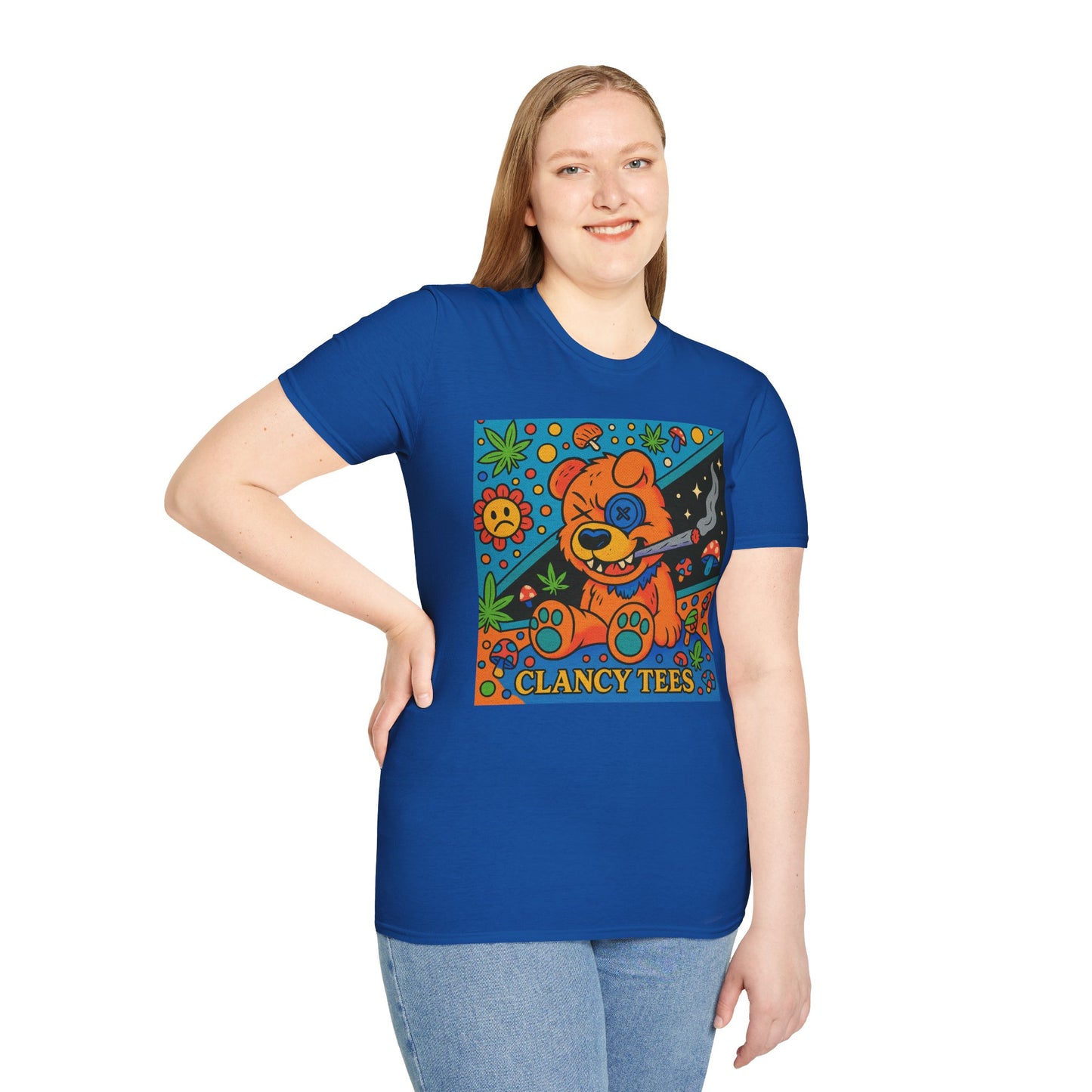 Vibrant Animal Graphic T-Shirt, Casual Tee for Pet Lovers, 420 Friendly Gift, Retro Style, Summer Wear, Fun Everyday Top