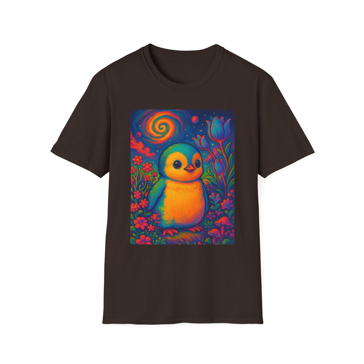 Psychedelic Baby Penguin T-Shirt – Trippy Cute Animal Tee – Gift for Penguin Lovers – Groovy Nature Shirt for Weirdos, Hippies, and Art Freaks