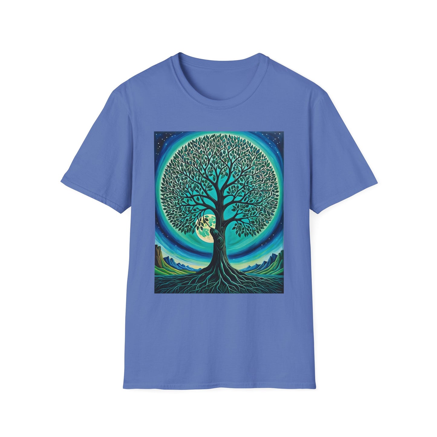 Tree of Life T-Shirt – Cosmic Nature Graphic Tee – Gift for Spiritual Friends, Psychedelic Art Lovers, and Mindful Hippie Souls
