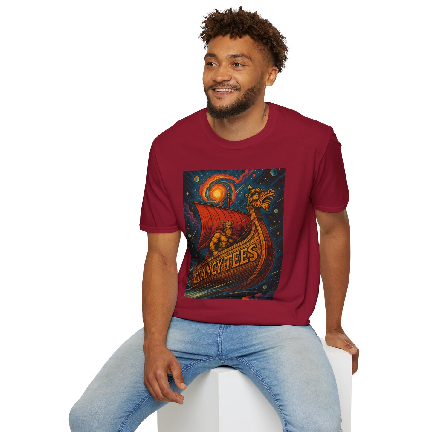Viking Dragon Ship Shirt Norse Aesthetic Tee Mythology Graphic Gift for Fantasy Fans