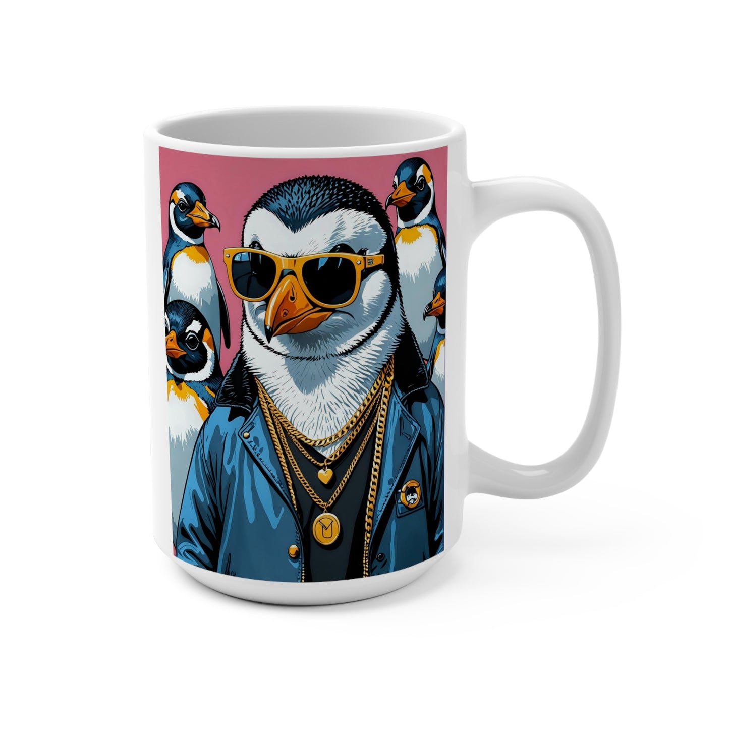Gangster Penguin Coffee Mug Funny Animal Cup Unique Gift For Friends