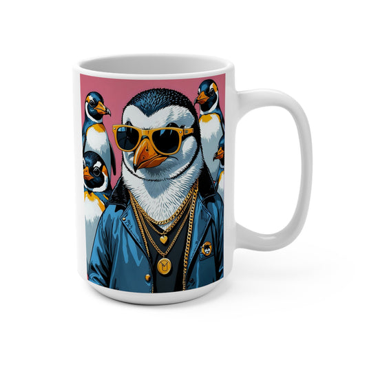Gangster Penguin Coffee Mug Funny Animal Cup Unique Gift For Friends