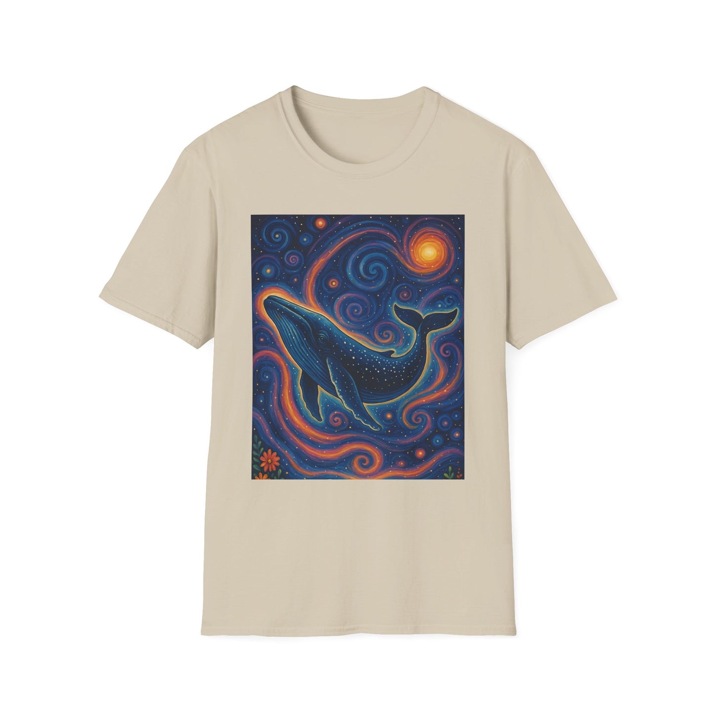 Cosmic Whale T-Shirt – Surreal Space Ocean Graphic Tee – Spiritual Whale Shirt Gift for Dreamers, Stargazers, Nature Nerds & Trippy Art Collectors