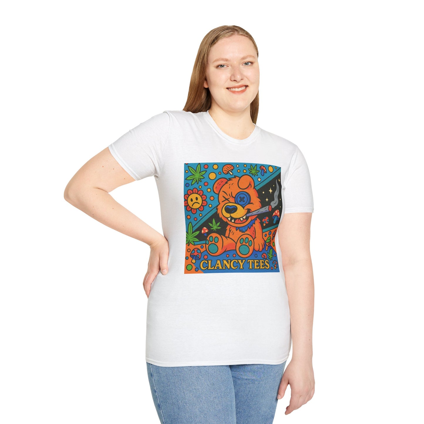 Vibrant Animal Graphic T-Shirt, Casual Tee for Pet Lovers, 420 Friendly Gift, Retro Style, Summer Wear, Fun Everyday Top
