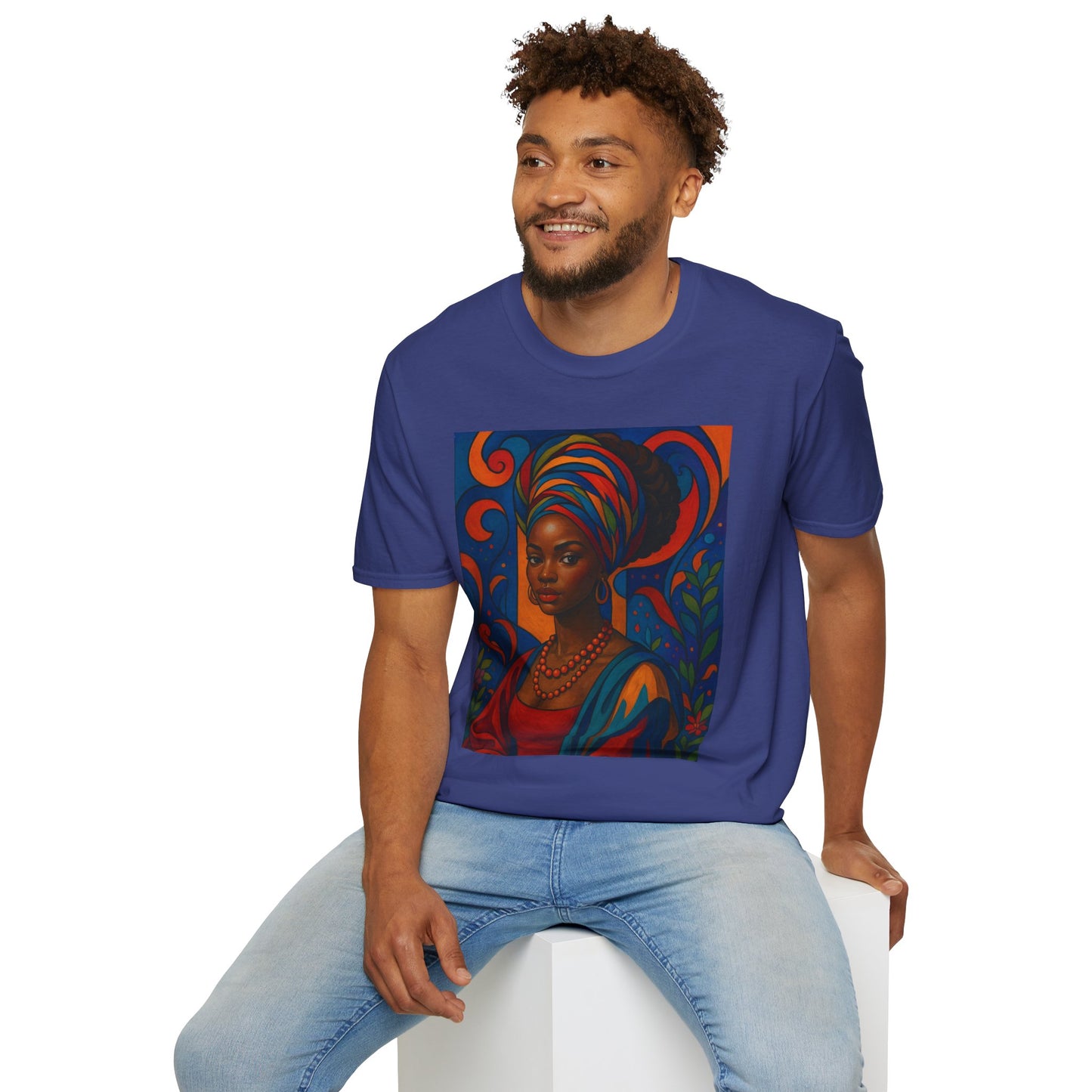 Afrocentric Queen T Shirt Bold Colorful African Art Tee for Black Women Melanin Magic Lovers Cultural Pride Streetwear and Afro Art Enthusiasts