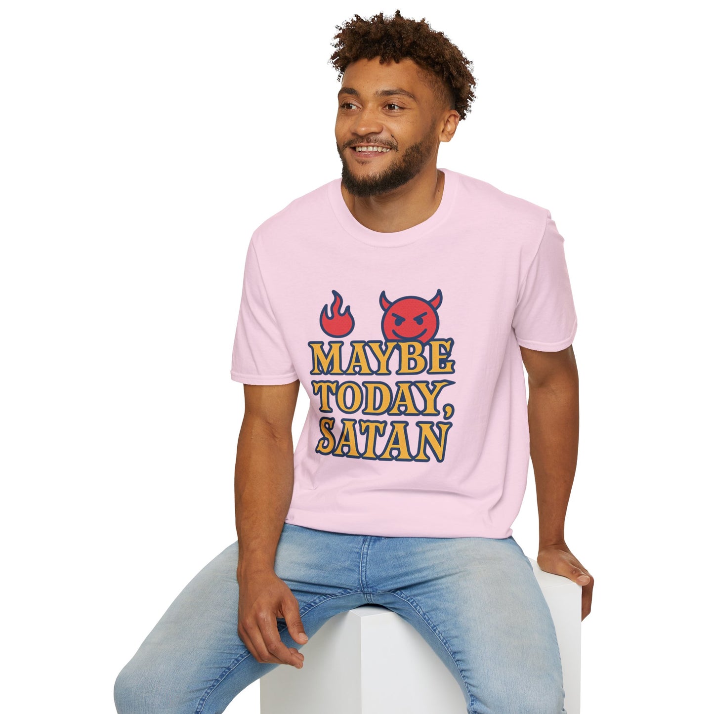 Maybe Today Satan Shirt – Funny Sarcastic Devil Tee | Bold Anti-Motivation Graphic | Snarky Spiritual Humor Shirt | Clancy Tees Original