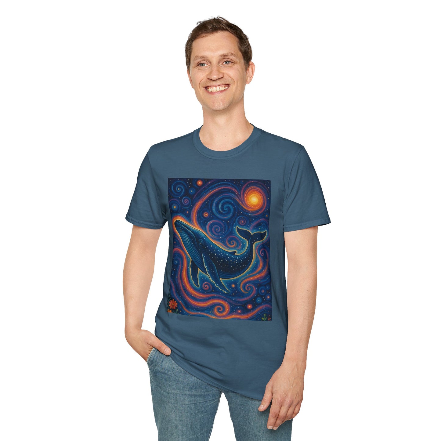 Cosmic Whale T-Shirt – Surreal Space Ocean Graphic Tee – Spiritual Whale Shirt Gift for Dreamers, Stargazers, Nature Nerds & Trippy Art Collectors