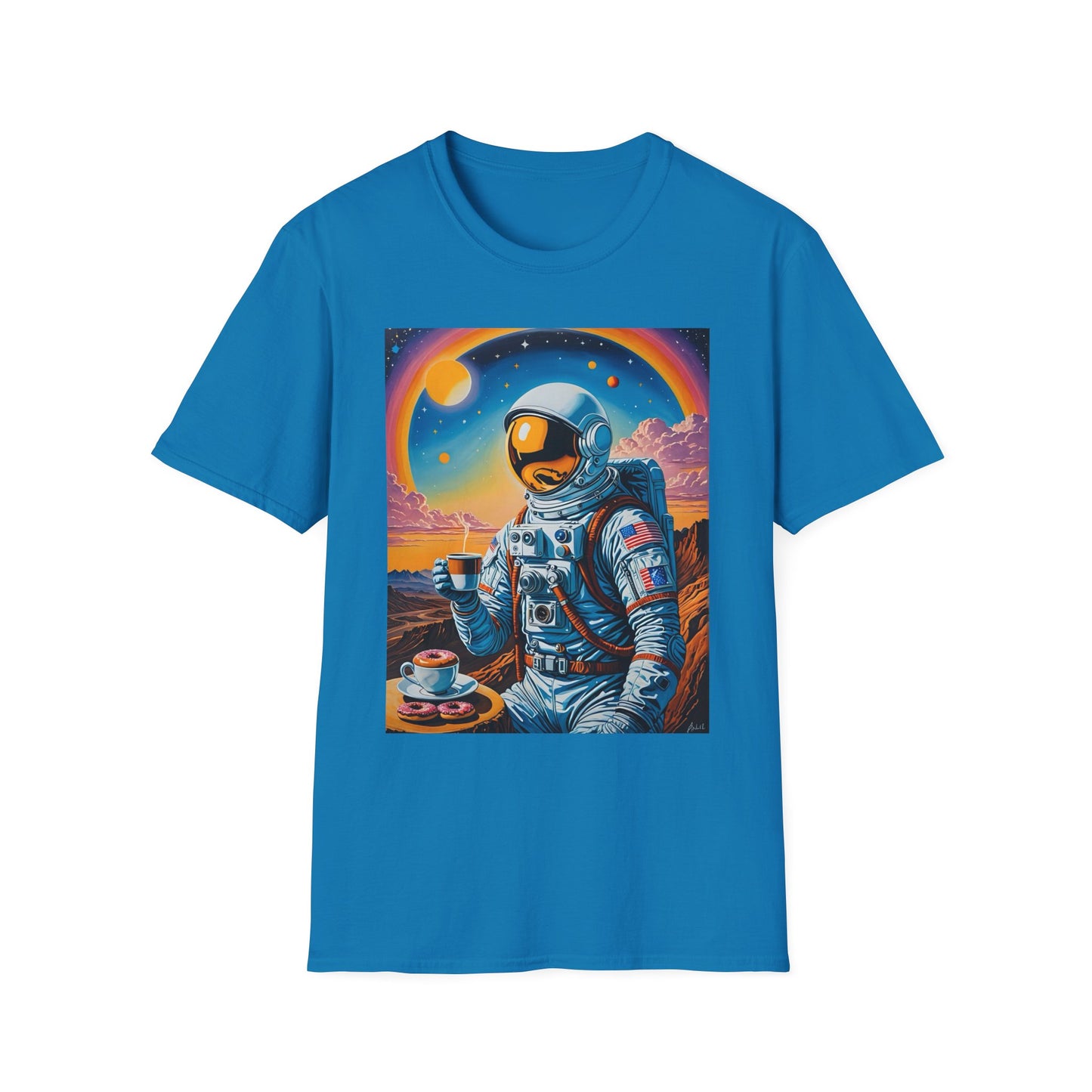 Astronaut-Themed Unisex T-Shirt, Space Lover Gift, Casual Tee, Galaxy Art Shirt, Unique Graphic Tee, Perfect for Birthdays