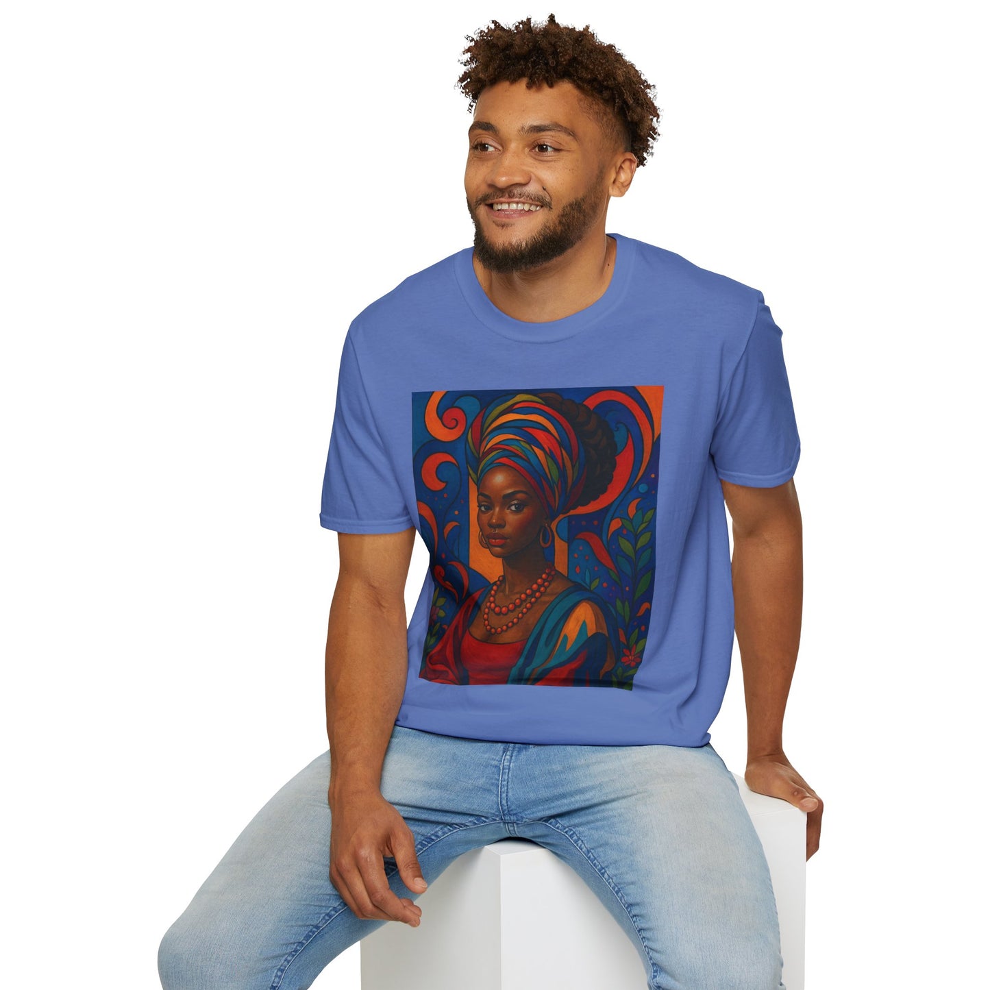 Afrocentric Queen T Shirt Bold Colorful African Art Tee for Black Women Melanin Magic Lovers Cultural Pride Streetwear and Afro Art Enthusiasts