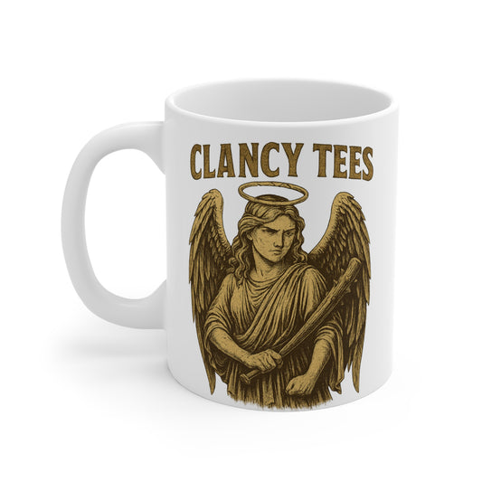 Angel Warrior Coffee Mug 11oz Gothic Art Cup Dark Angel Ceramic Gift