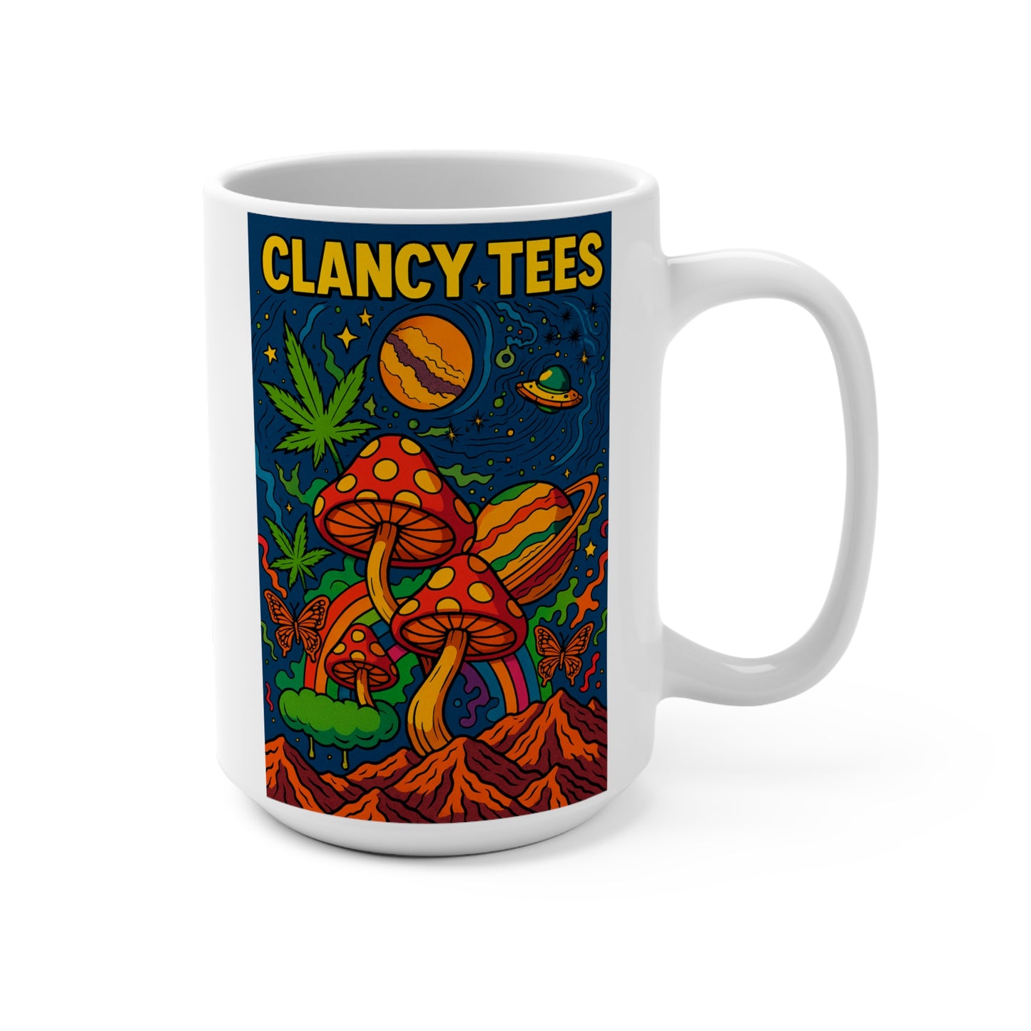 Trippy Mushroom Coffee Mug Psychedelic Galaxy Cup Stoner Gift For Friends