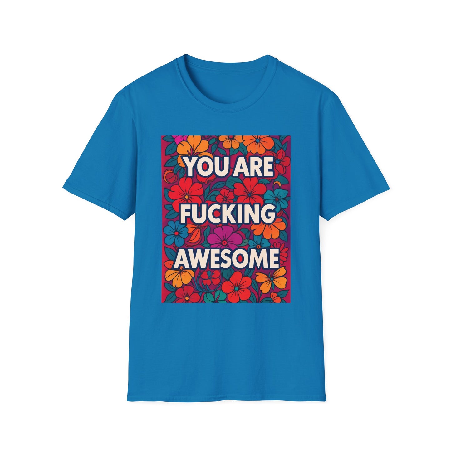 Colorful Inspirational Graphic T-Shirt, You Are Awesome Tee, Gift for Friends, Motivational Shirt, Casual Wear, Summer Vibes