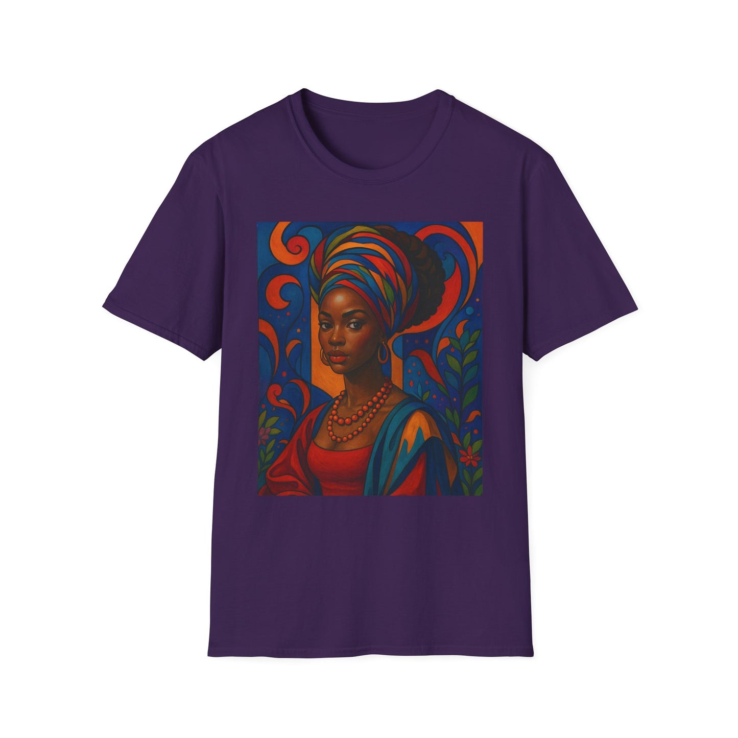 Afrocentric Queen T Shirt Bold Colorful African Art Tee for Black Women Melanin Magic Lovers Cultural Pride Streetwear and Afro Art Enthusiasts