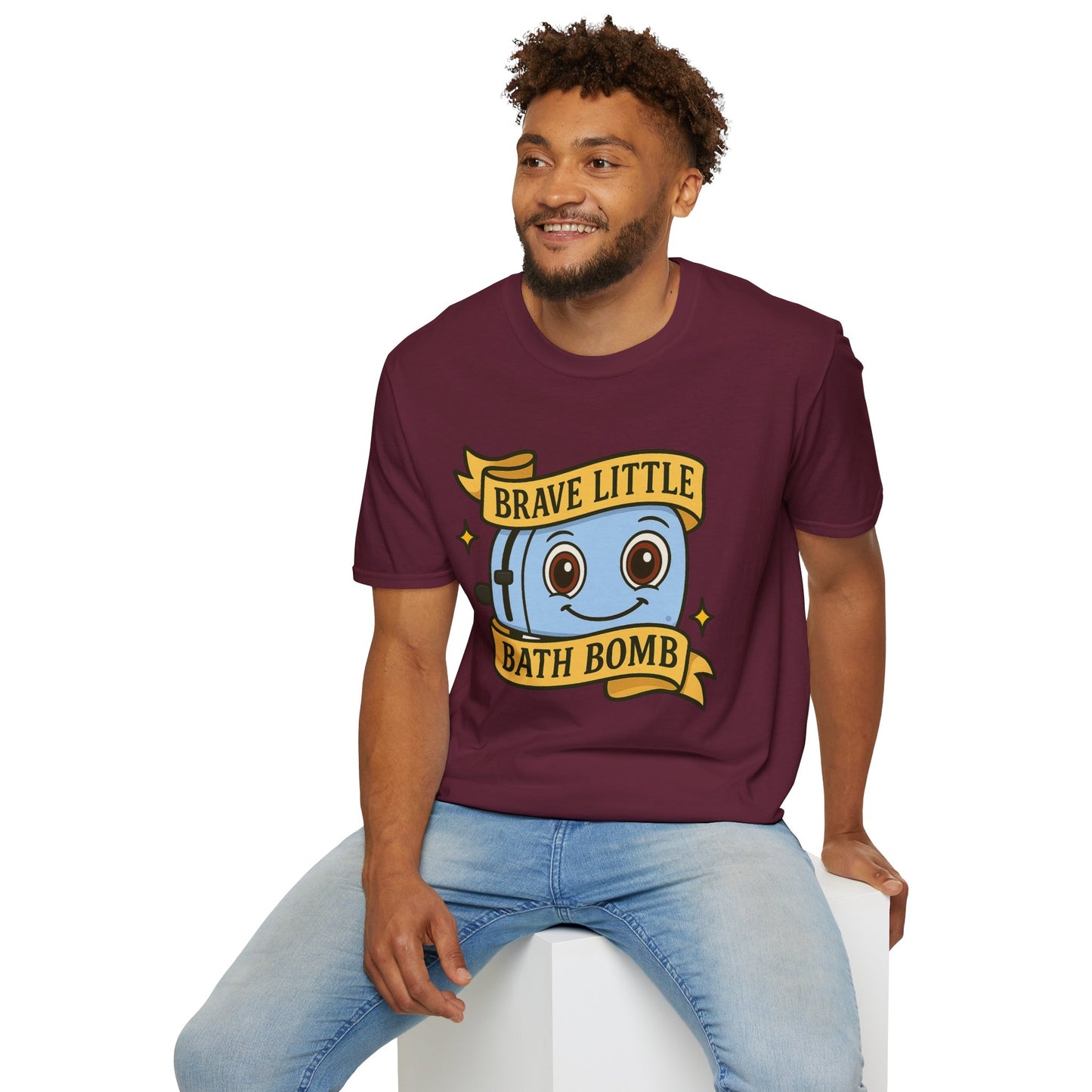 Brave Little Bath Bomb T-Shirt, Whimsical Tee for Kids, Fun Gift for Birthdays, Bath Lovers, Unique Graphic Shirt
