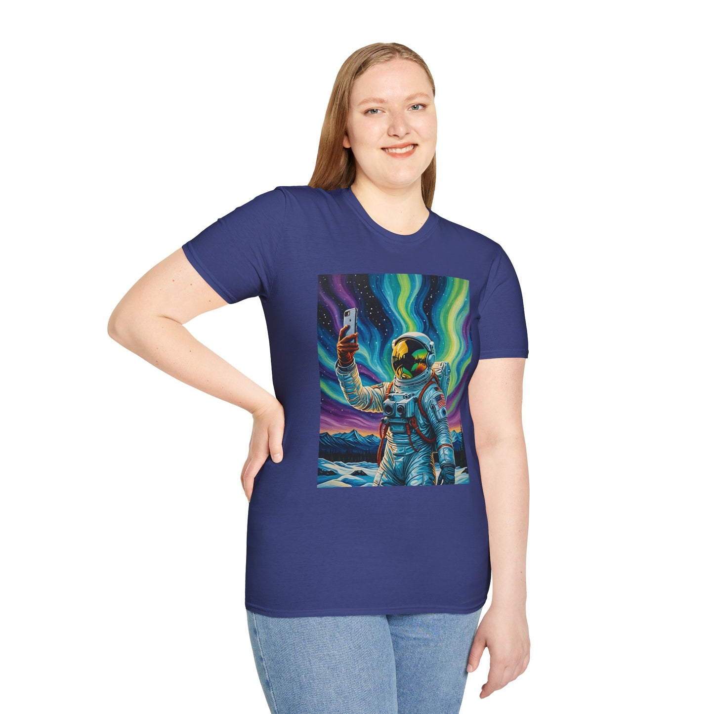 Vibrant Astronaut T-Shirt - Cosmic Vibes, Space Lover Gift, Unisex Casual Wear, Unique Graphic Tee, Festival Fashion