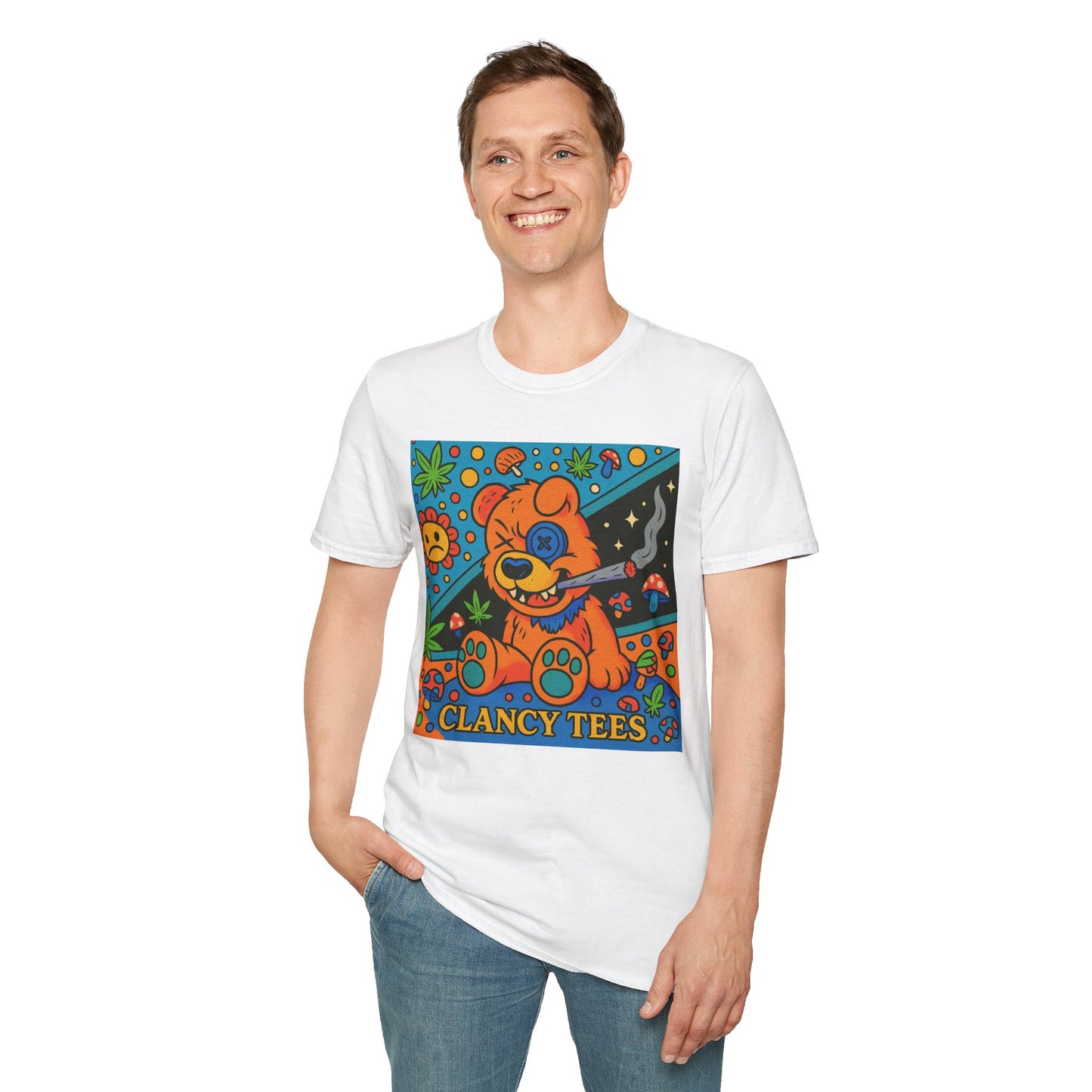 Vibrant Animal Graphic T-Shirt, Casual Tee for Pet Lovers, 420 Friendly Gift, Retro Style, Summer Wear, Fun Everyday Top