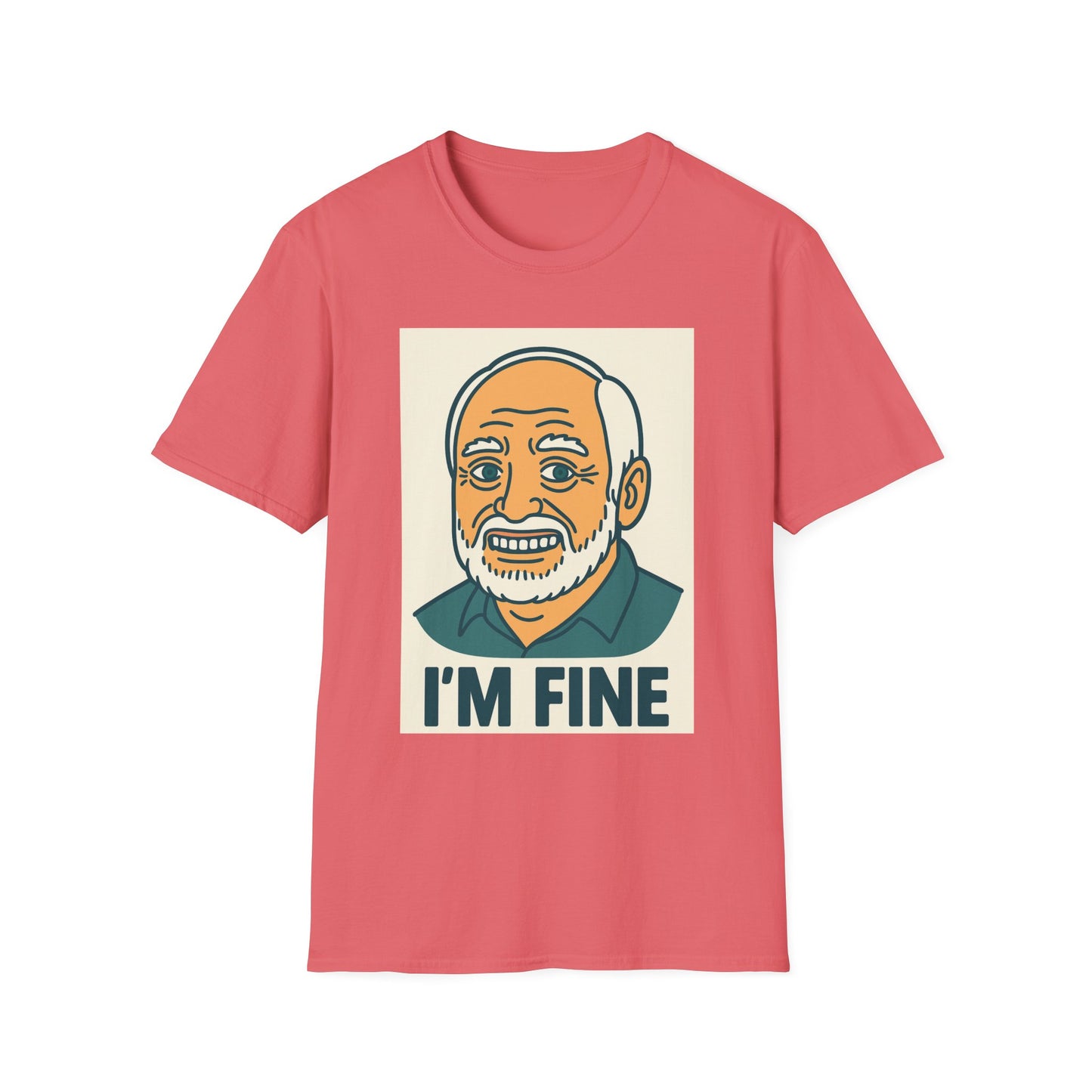 Humorous Unisex T-Shirt - 'I'M FINE', Funny Gift, Casual Wear, Everyday Humor, Father's Day Tee, Gift for Dad