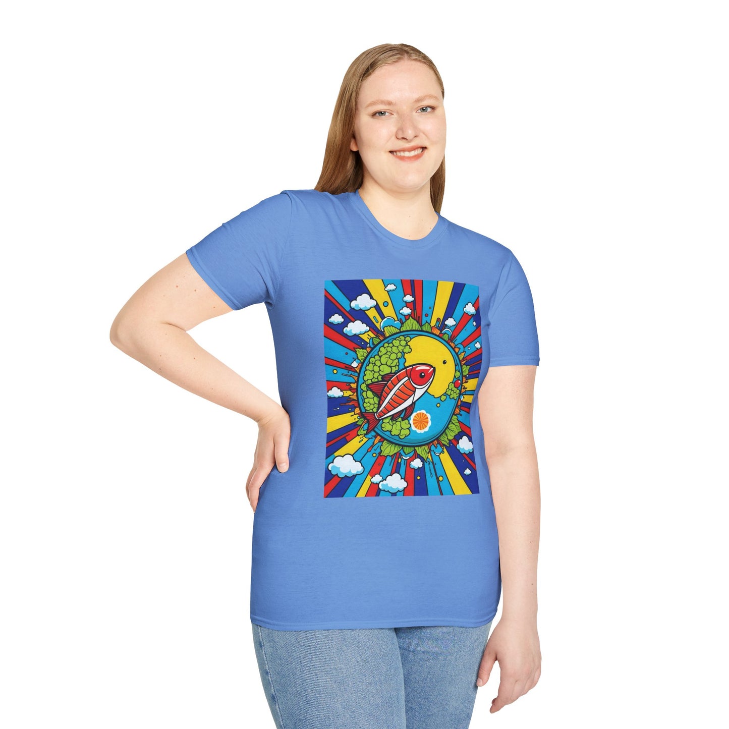 Trippy Sushi Shirt for Foodies Gift for Psychedelic Art Fans Funny Unisex Japanese Graphic Tee
