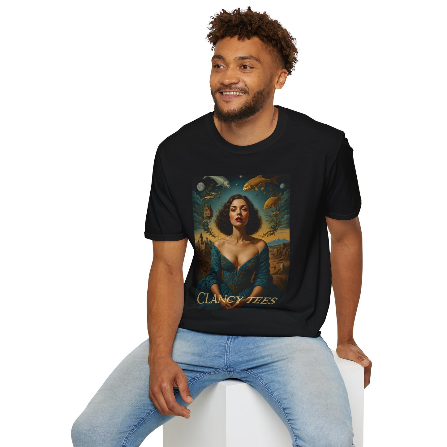 Surreal Renaissance Fantasy T-Shirt – Vintage Style Art Tee, Trippy Baroque Shirt, Gift for Art Lovers, Dreamy Historical Aesthetic Graphic