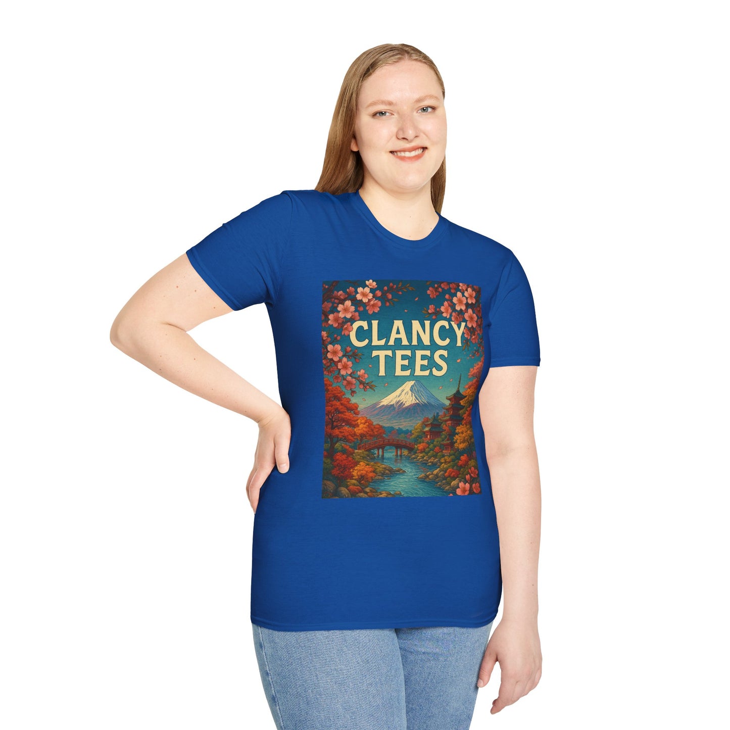 Clancy Tees Unisex Softstyle T-Shirt - Japanese Landscape Design, Gift for Nature Lovers, Vintage Aesthetic Tee, Casual Wear, Art [...]