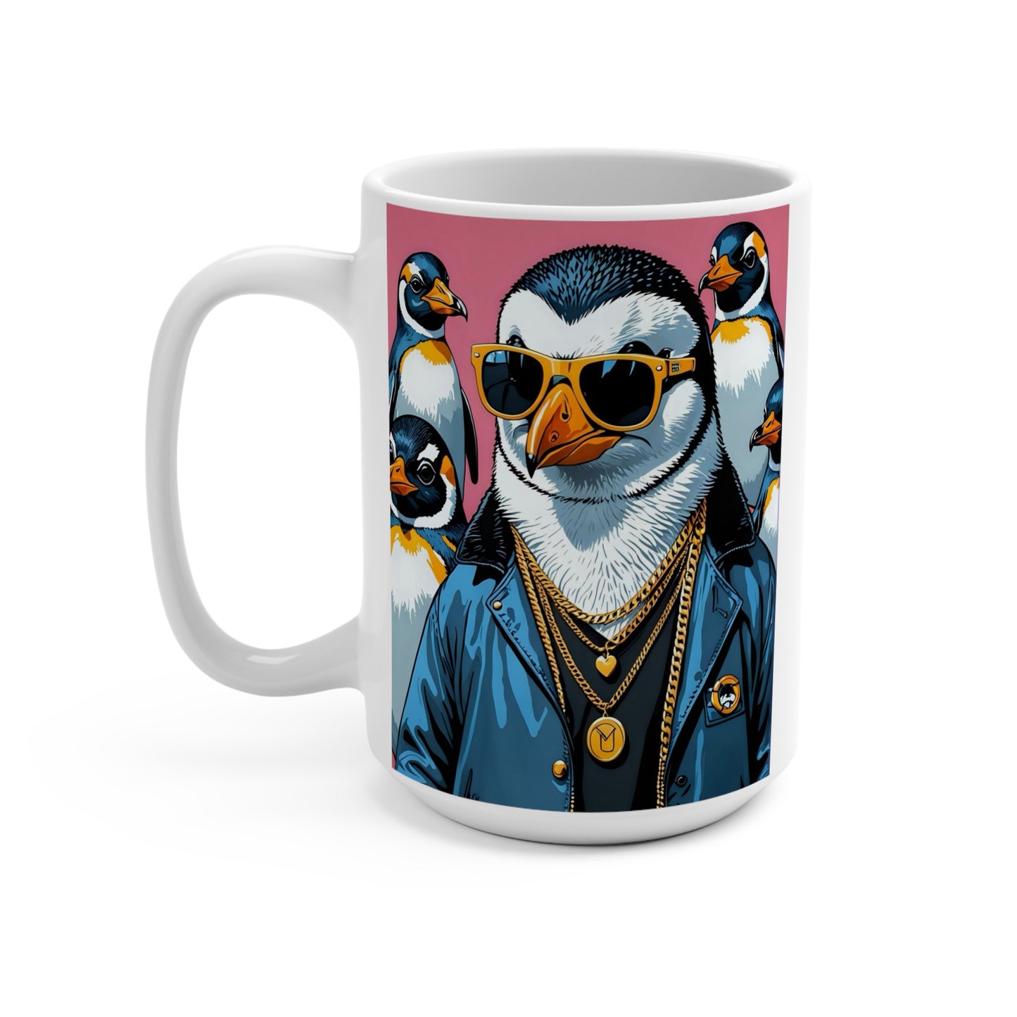Gangster Penguin Coffee Mug Funny Animal Cup Unique Gift For Friends