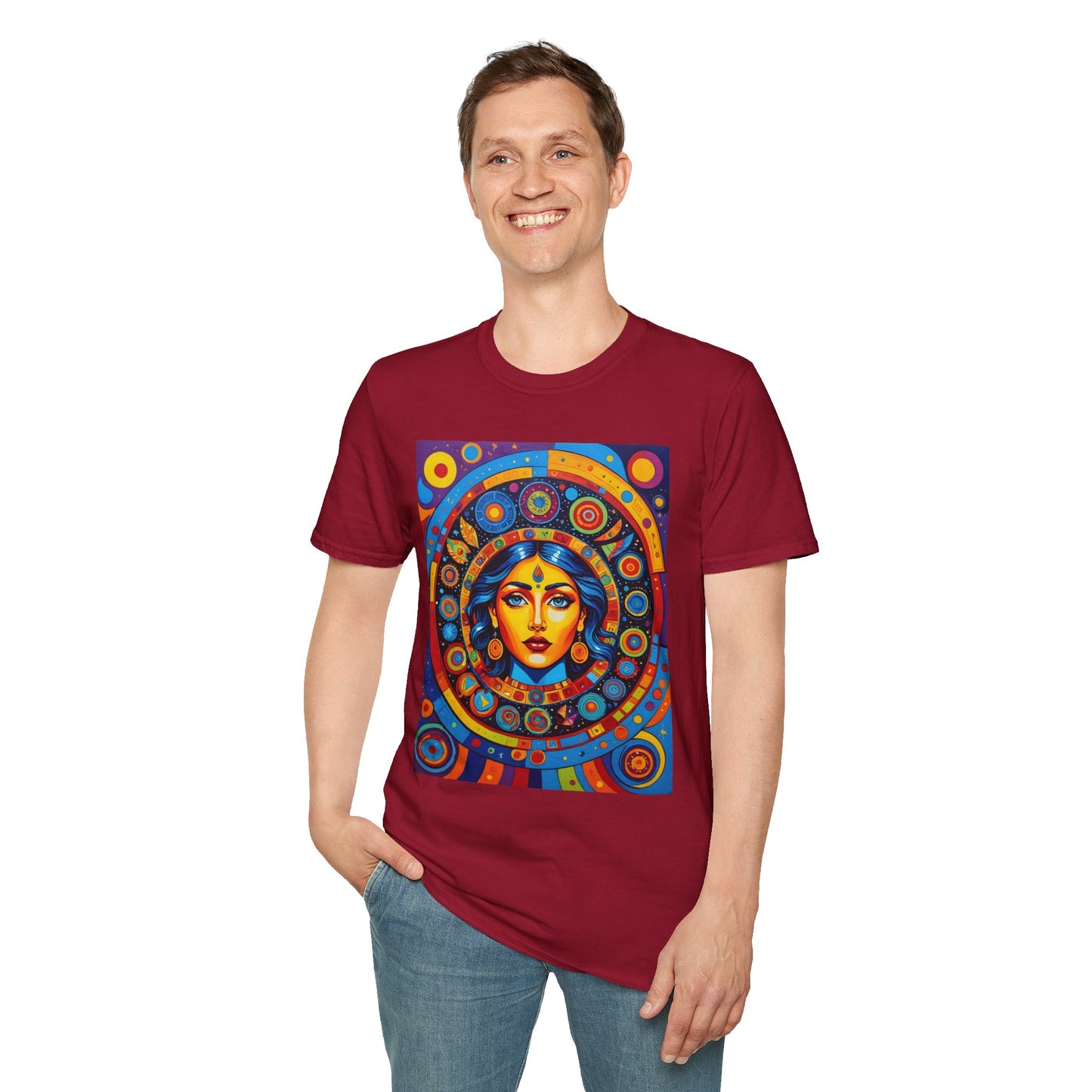 Vibrant Art T-Shirt - Unisex Softstyle Tee, Colorful Graphic Shirt, Gift for Art Lovers, Perfect for Casual Wear, Unique Statement Piece