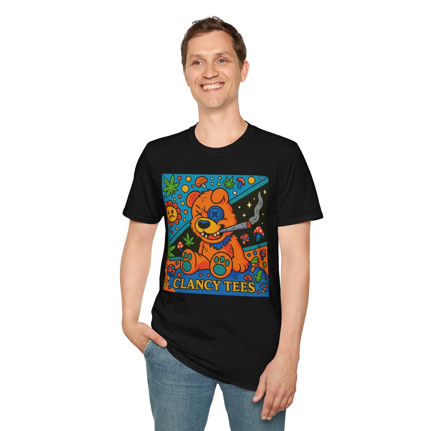 Vibrant Animal Graphic T-Shirt, Casual Tee for Pet Lovers, 420 Friendly Gift, Retro Style, Summer Wear, Fun Everyday Top