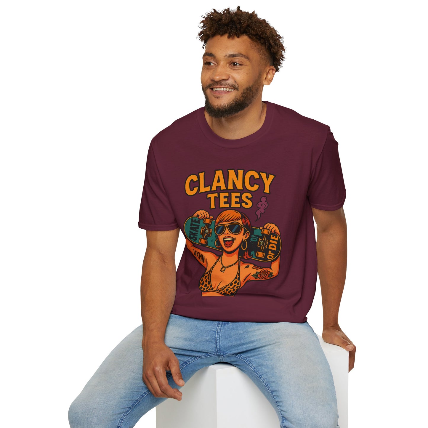 Trendy Graphic Tee, Vintage Skateboarding Shirt, Casual Summer Top, Perfect for Skate Enthusiasts, Streetwear Wardrobe