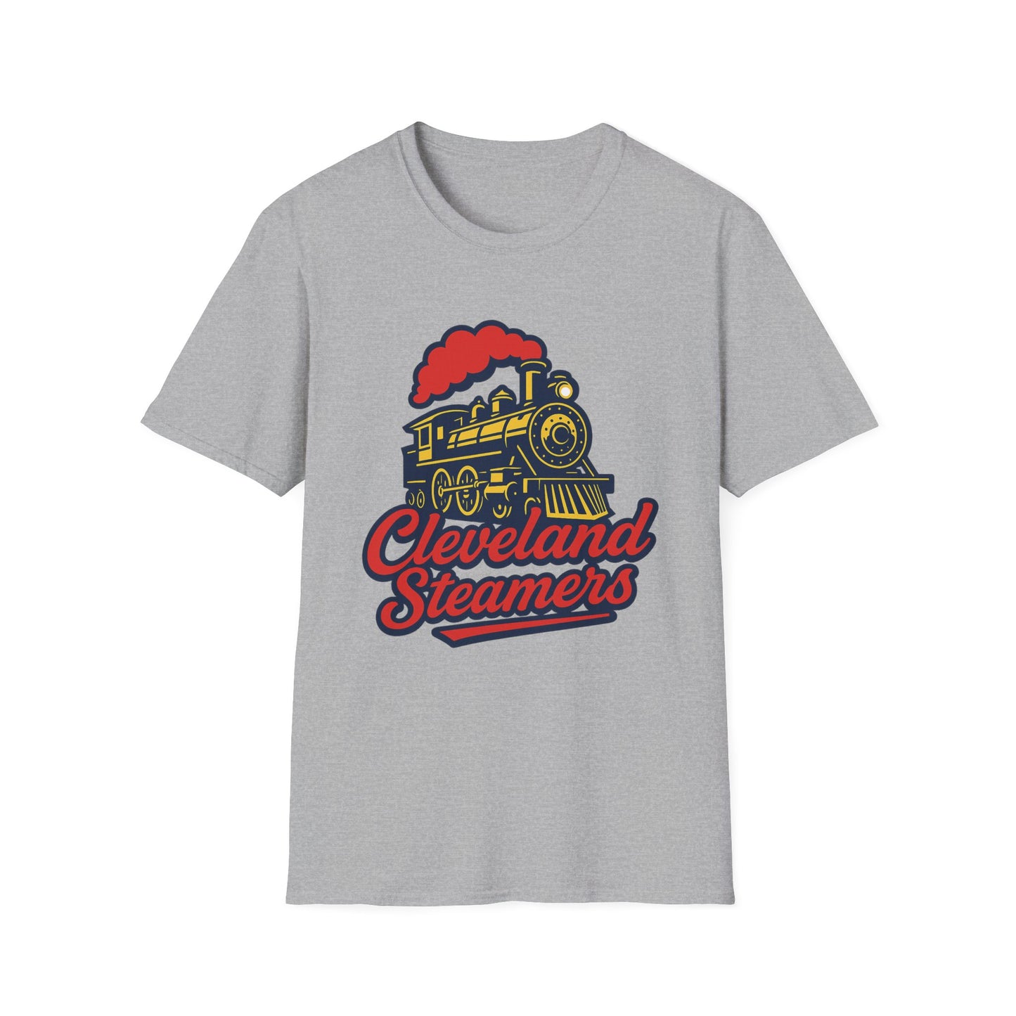 Cleveland Steamers Funny Train T Shirt Retro Sports Parody Tee Gift for Cleveland Fans Gag Shirt Locomotive Joke Apparel for Adults