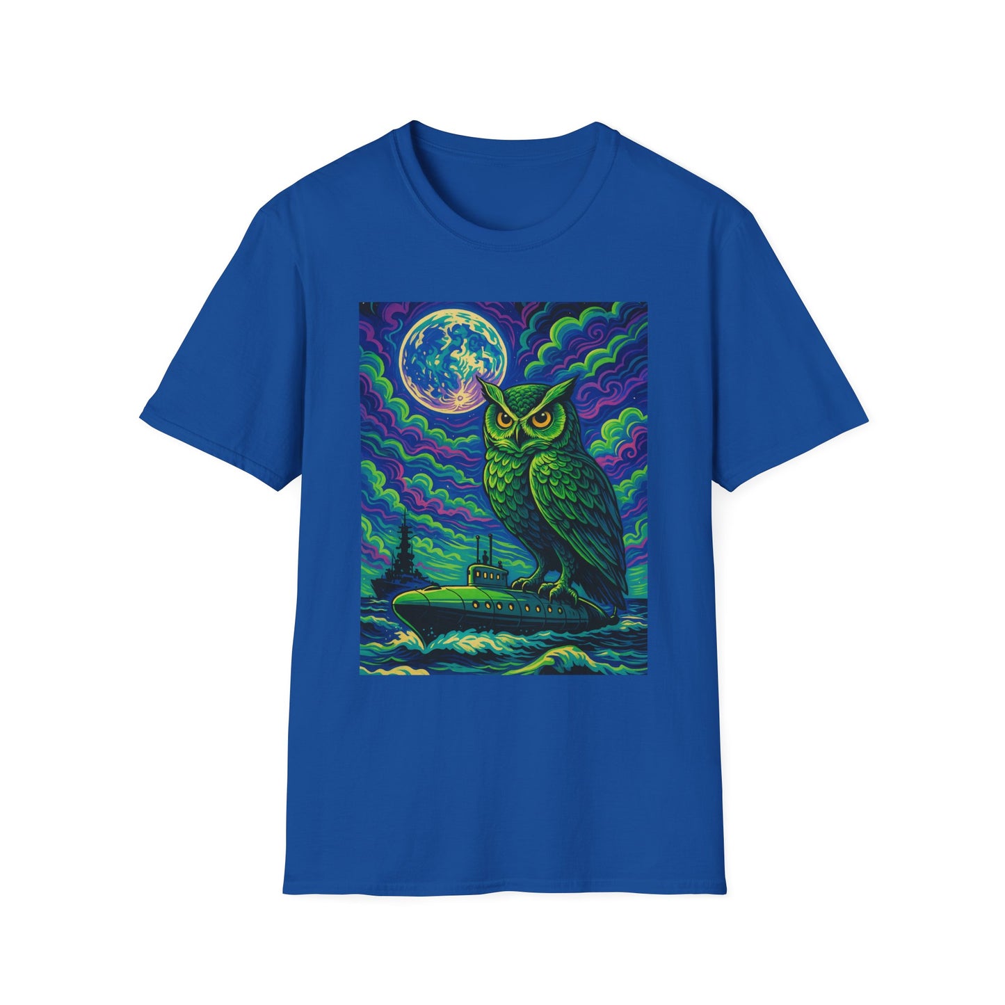 Psychedelic Owl T-Shirt – Trippy Moonlight Animal Tee – Gift for Night Owls, Nature Lovers, Surreal Art Fans & Creatures of the Cosmic Forest