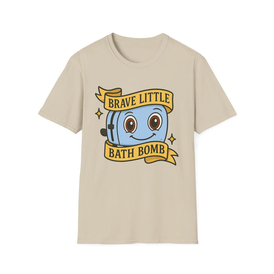 Brave Little Bath Bomb T-Shirt, Whimsical Tee for Kids, Fun Gift for Birthdays, Bath Lovers, Unique Graphic Shirt