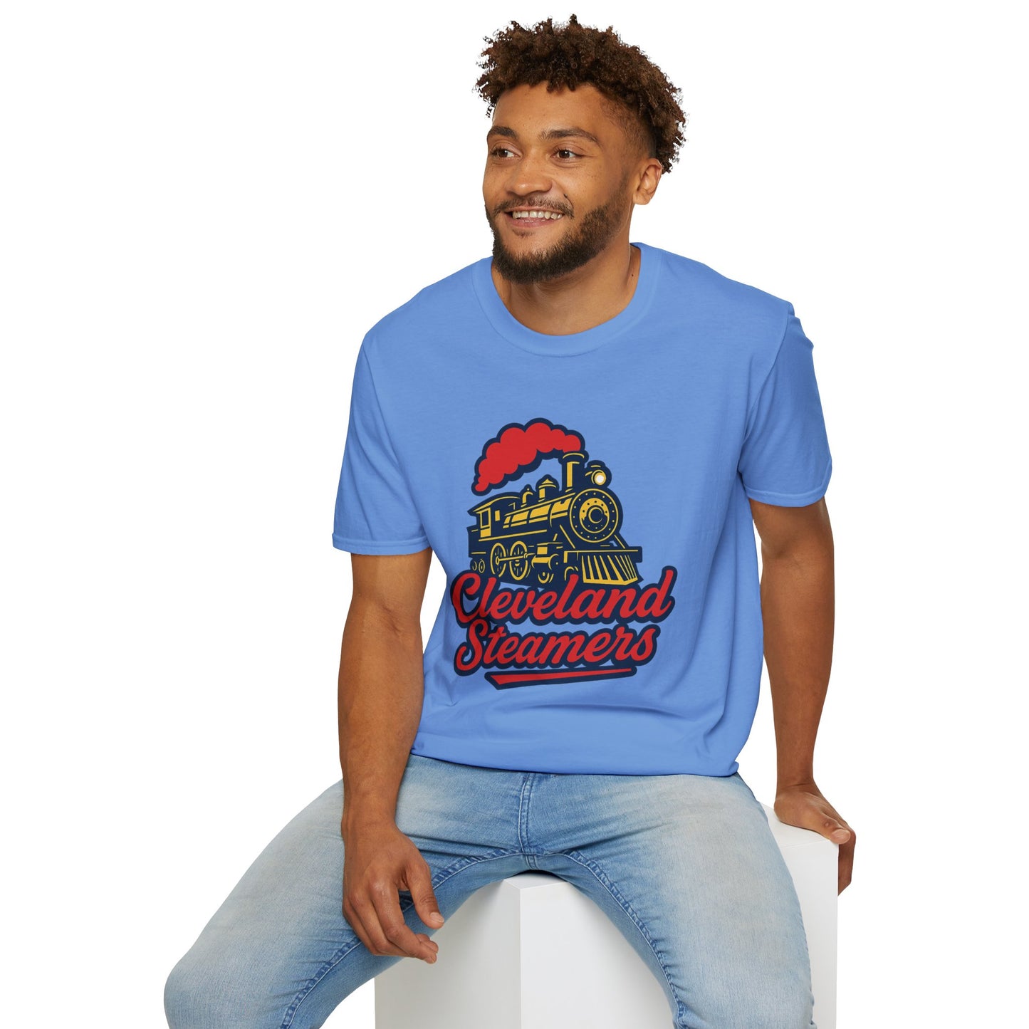 Cleveland Steamers Funny Train T Shirt Retro Sports Parody Tee Gift for Cleveland Fans Gag Shirt Locomotive Joke Apparel for Adults