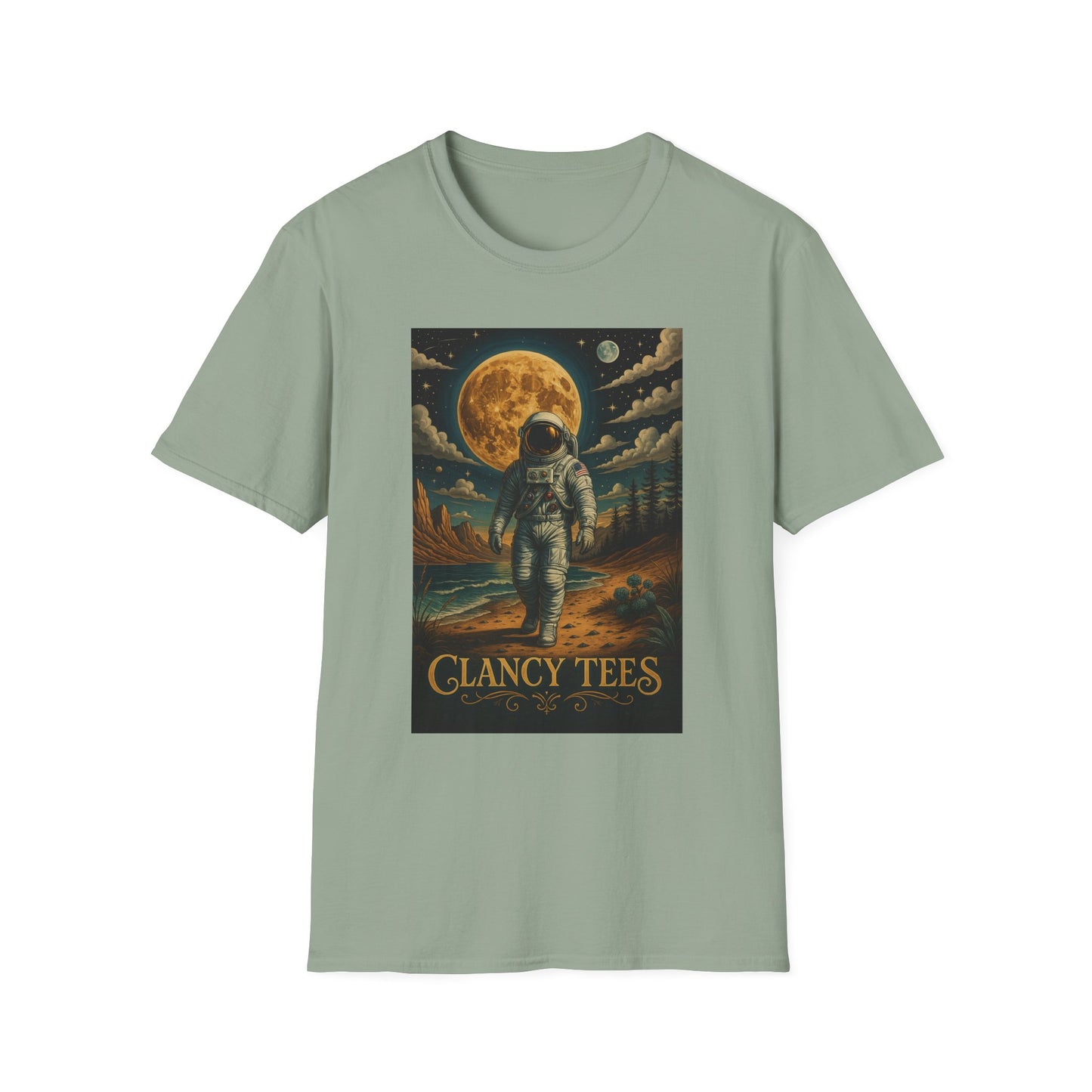 Astronaut Adventure Unisex Softstyle T-Shirt | Cosmic Space Shirt, Graphic Tee for Space Lovers, Gift for Nerds, Casual Wear