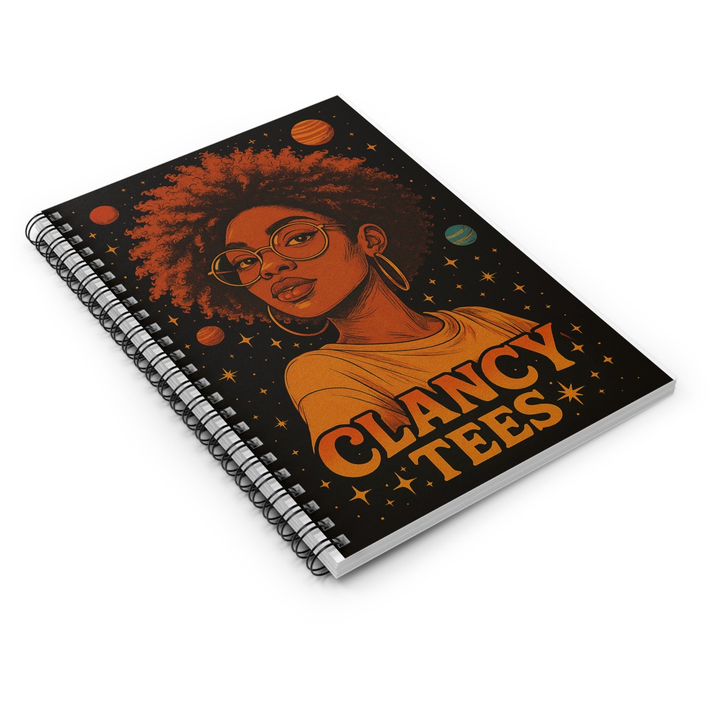 Afrofuturist Notebook Cosmic Journal Astrology Writing Pad With Bold Black Girl Magic Artwork And Celestial Design For Notes Sketches And Ideas