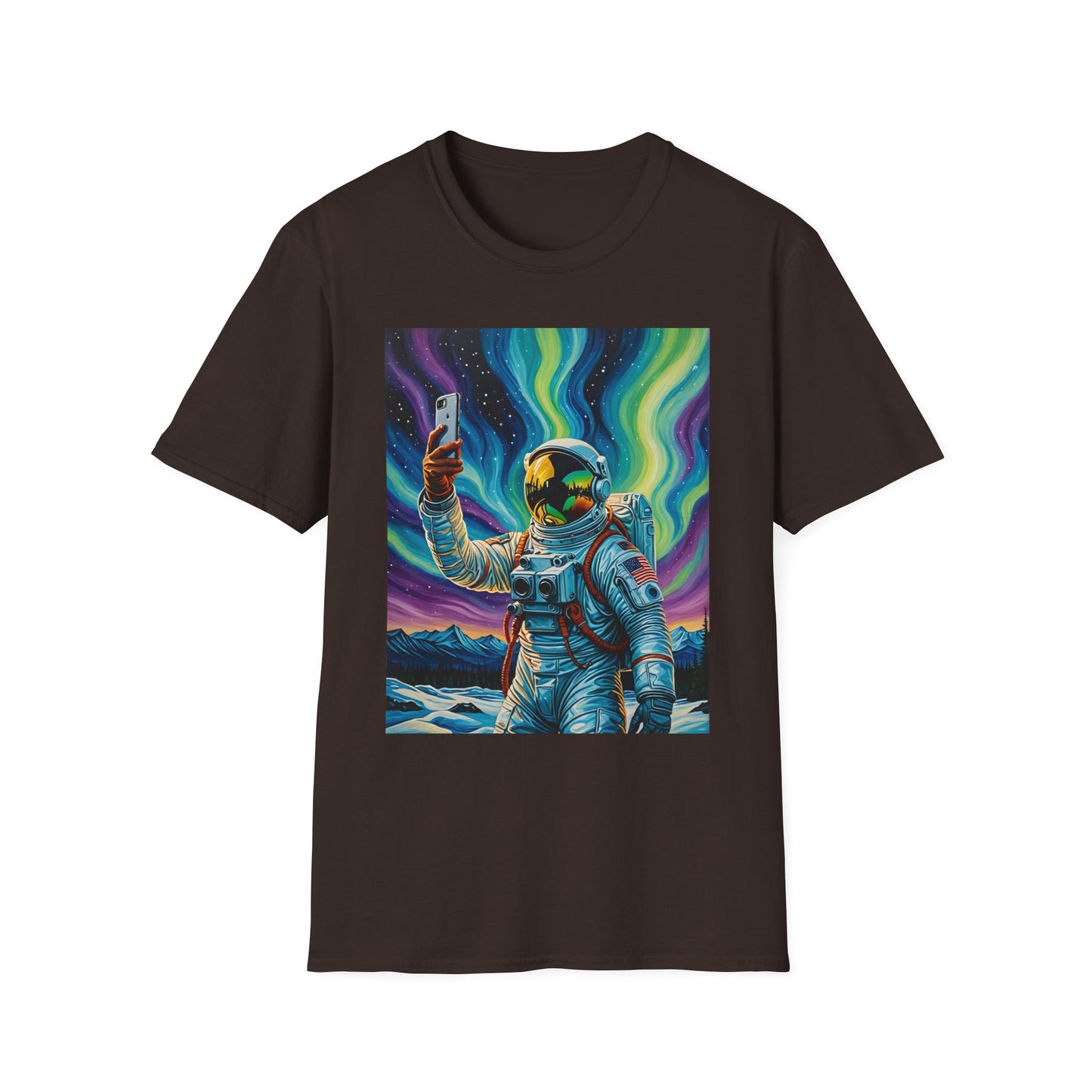Vibrant Astronaut T-Shirt - Cosmic Vibes, Space Lover Gift, Unisex Casual Wear, Unique Graphic Tee, Festival Fashion