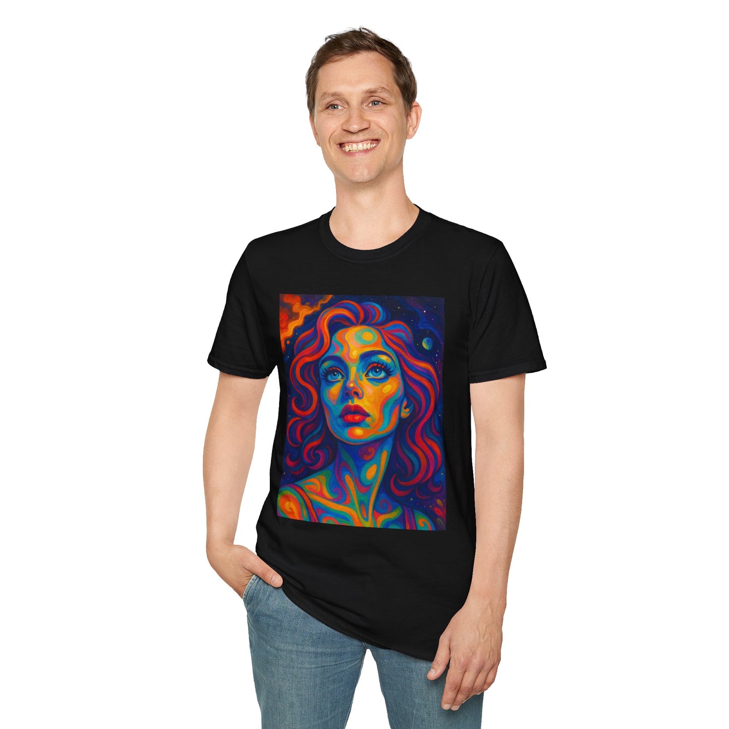 Psychedelic Woman Face Shirt | Trippy Pop Art T-Shirt | Colorful Surreal Portrait Tee | Gift for Art Lovers
